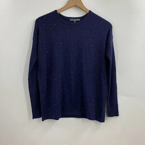 Matty M Women's Embellished Long Sleeves Crewneck Tight Knit Sweater Size XS NWT